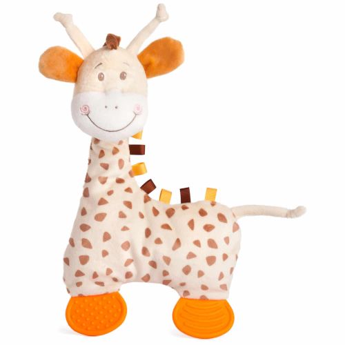 Мека бебешка играчка жирафче с цветни ресни, АМЕК
