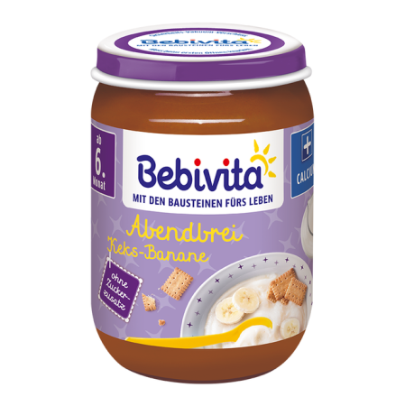 Млечна каша с бисквити "Лека нощ"  Bebivita - 6+ месеца, 190 гр.