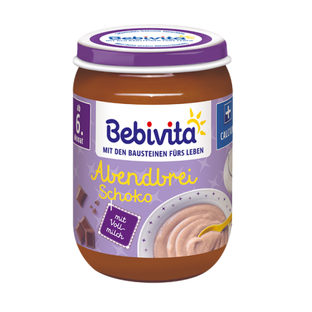 Млечна каша с шоколад "Лека нощ" Bebivita - 6+ месеца, 190 гр.