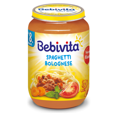 Пюре спагети болонезе Bebivita - 8+ месеца, 220гр.