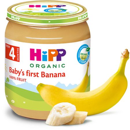 Пюре БИО банани HiPP- 4+ месеца, 125 гр.