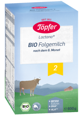 Lactana Bio 2 - Преходно мляко (+BIFIDO +DHA +ALA) 6+ месеца, 600 гр.