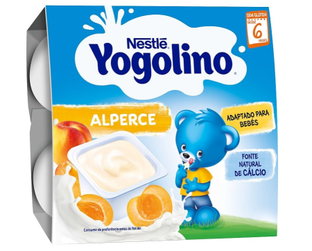 Млечен десерт Nestle Yogolino кайсия 6+ месеца - 4 броя по 100 гр.