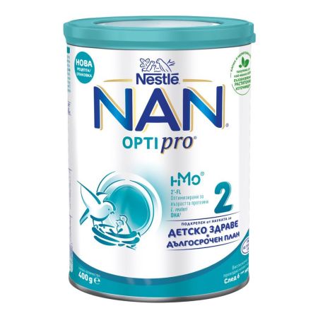 Nestlé NAN® OPTIPRO® 2 HM-O®, Преходно мляко 6-12 месеца, 400 гр.