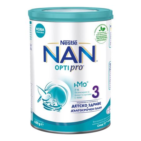 Nestlé NAN® OPTIPRO® 3 HM-O® -  Мляко за малки деца след 12-тия месец, 400 гр.