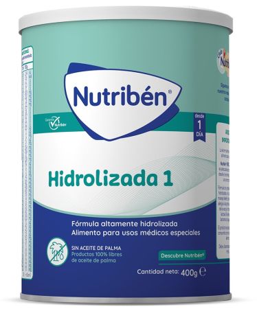 Nutribén Hidrolizada 1 от първия ден на раждането - храна за специални медицински цели при непоносимост към краве мляко, 400 гр.