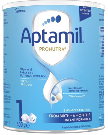 Aptamil 1 Pronutra Advance - Мляко за кърмачета от раждането до 6 месечна възраст, 400 гр.