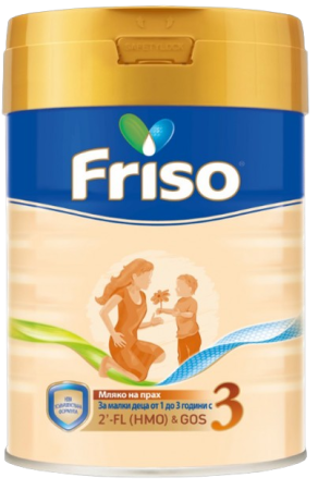 Frisolac 3 - Адаптирано мляко от 1 до 3 години, 400 гр.