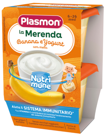 Млечен десерт банан и йогурт Nutrimune Plasmon - 6+ месеца, 240 гр. (2х120 гр.)