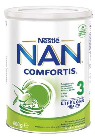 Nestlé NAN Comfortis 3 - Мляко за малки деца след 12 месец, 800 гр.