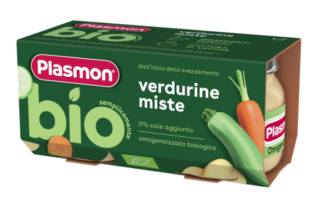 Пюре Био зеленчуци микс Plasmon - 6+ месеца, 160 гр. (2х80гр.)