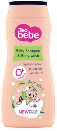 Шампоан и душ гел 2в1 с екстракт от алое вера Teo bebe - 200 мл.