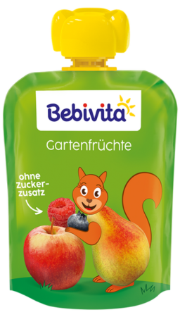 Плодова закуска градински плодове Bebivita - 12+ месеца, 90гр.