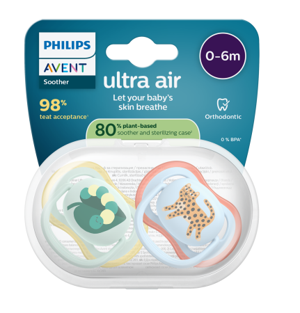 Philips Avent Ultra Air комплект залъгалки 0-6 месеца, SCF087/02