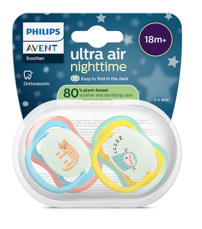 Philips Avent Ultra Air Nighttime комплект нощни залъгалки 18+ месеца, SCF376/32