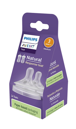 Philips Avent Natural Response Биберони 1+ месеца Flow 3, 2 бр. SCY963/02