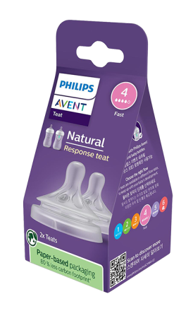 Philips Avent Natural Response Биберони 3+ месеца Flow 4, 2 бр. SCY964/02