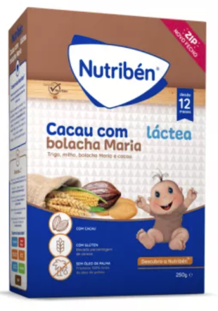 Nutribén Млечна каша с какао и бисквити Мария - 12+ месеца, 250 гр.