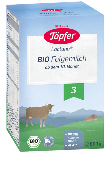 Lactana Bio 3 - Преходно мляко (+BIFIDO +DHA +ALA) 10+ месеца, 600 гр.