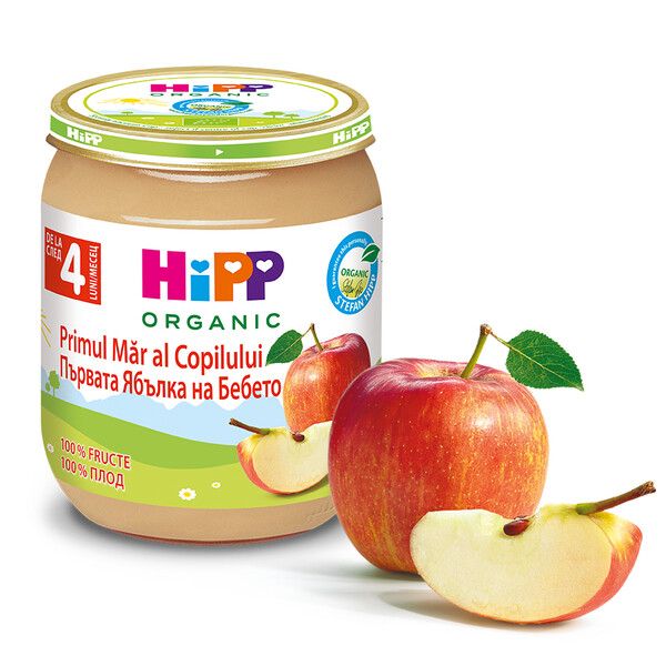 Пюре Био ябълки HiPP - 4+ месеца, 125 гр.