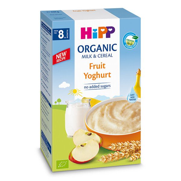 Млечна каша плодове с йогурт HiPP - 8+ месеца, 200 гр.