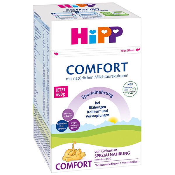 HiPP Comfort - Специализирана храна за кърмачета при запек и колики, 600 гр.