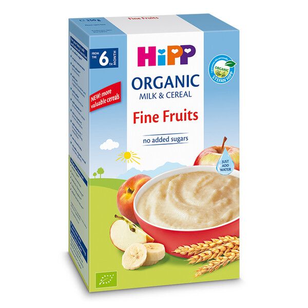 Млечна Био каша свежи плодове HiPP - 6+ месеца, 250 гр.