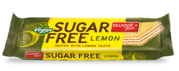 Вафла без захар с крем и аромат на лимон - Sweet Plus