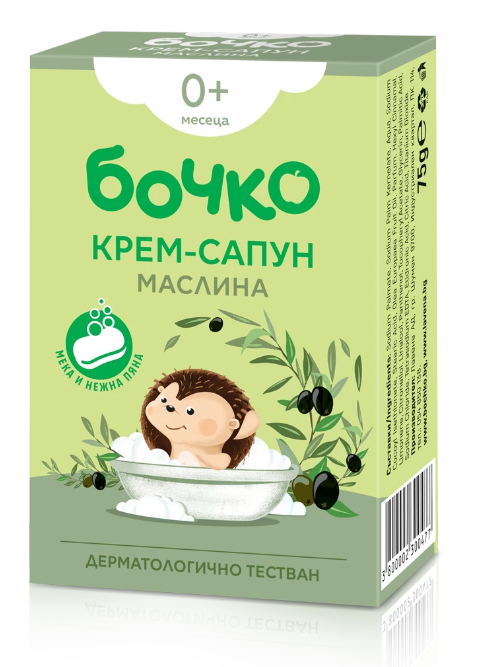 Крем-сапун маслина Бочко - 0+ месеца, 75 гр.