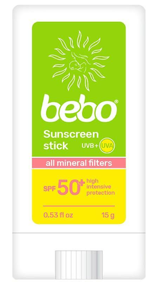 Слънцезащитен минерален стик SPF 50+ Бебо, 15 гр.