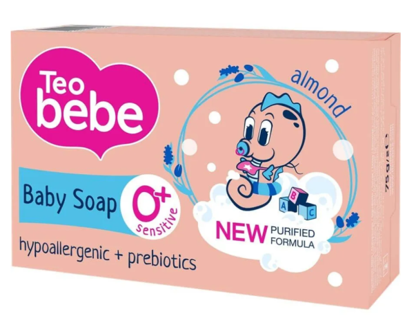 Бебешки крем-сапун с екстракт от бадем Teo bebe 0+ месеца - 75 гр.