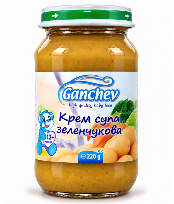 Пюре зеленчукова крем супа Ганчев - 12+ месеца, 220 гр.