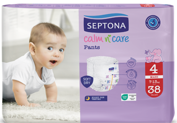 Пелени гащи Septona Maxi 4, 7-13 кг. 38 броя