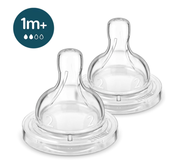 Philips Avent Anti-colic Биберони против колики  1+ месеца Flow 2, 2 бр. SCY762/02