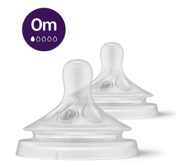 Philips Avent Natural Response Биберони 0+ месеца Flow 1, 2 бр. SCY961/02