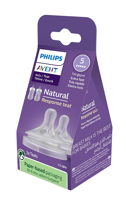 Philips Avent Natural Response Биберони 6+ месеца Flow 5, 2 бр. SCY965/02
