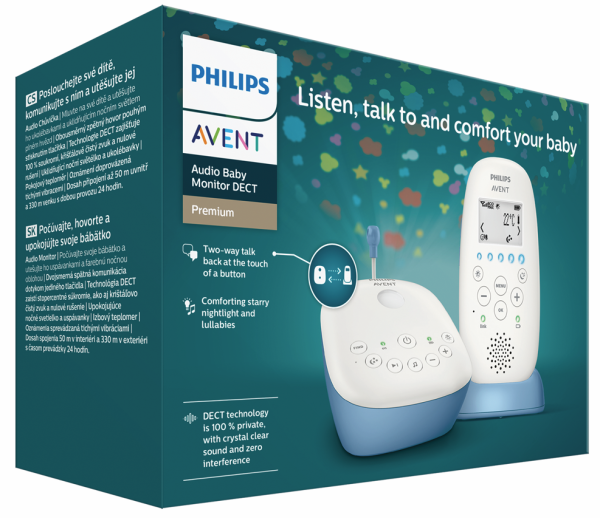 Philips Avent DECT Аудио бебефон със светлинен проектор SCD735/52