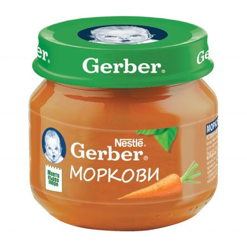 Пюре моркови Nestlé GERBER - Моето първо пюре 6+ месеца, 80 гр. 