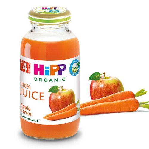 Био сок ябълки и моркови HiPP - 4+ месеца, 200 мл.