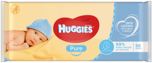Мокри бебешки кърпички Pure Huggies - 56 бр.