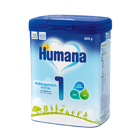 Humana 1 - Мляко за кърмачета 0-6 месеца, 800 гр.