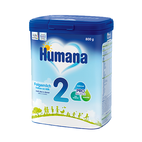 Humana 2 - Преходно мляко 6+ месеца, 800 гр.