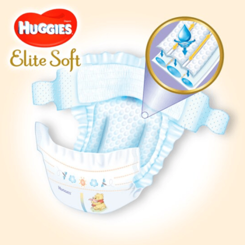Бебешки пелени Huggies Elite Soft 2, 4-6 кг., 25 бр.