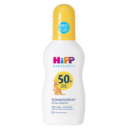 Слънцезащитен спрей за бебета с чувствителна кожа Hipp Babysanft SPF 50+ 150 мл.