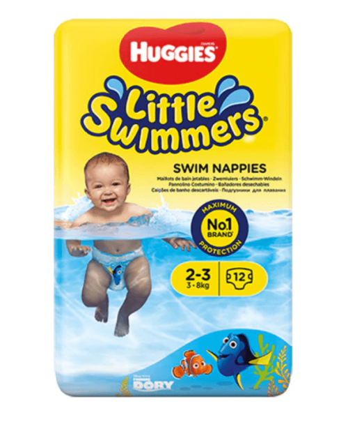 Бански гащички Huggies Little Swimmers 2-3, 3-8 кг., 12 бр.
