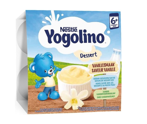 Млечен десерт Nestle Yogolino ванилия 6+ месеца - 4 броя по 100 гр.