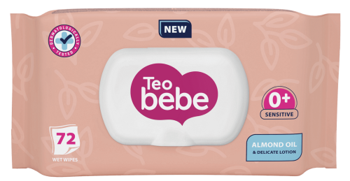 Бебешки мокри кърпи Teo Bebe Sensitive, 72 бр.