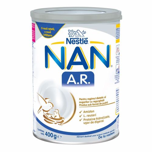 Nestlé® NAN® A.R. - Mляко против повръщане кърмачета от момента на раждане, 400 гр.