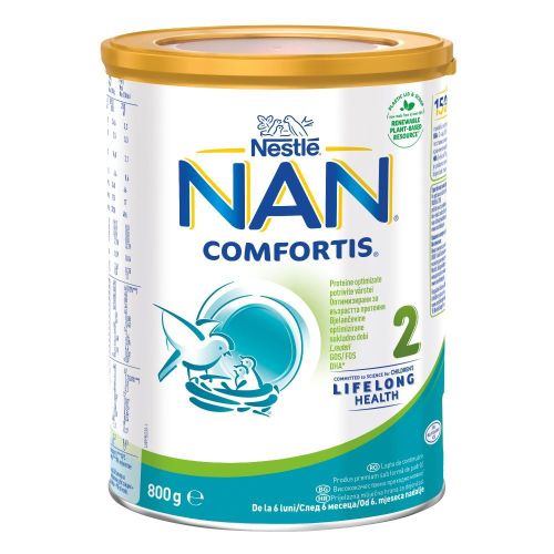 Nestlé® NAN® Comfortis 2 - Преходно мляко 6-12 месеца, 800 гр.