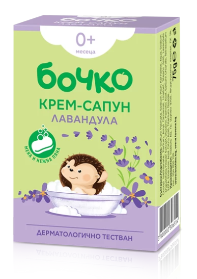 Крем-сапун лавандула Бочко - 0+ месеца, 75 гр.
